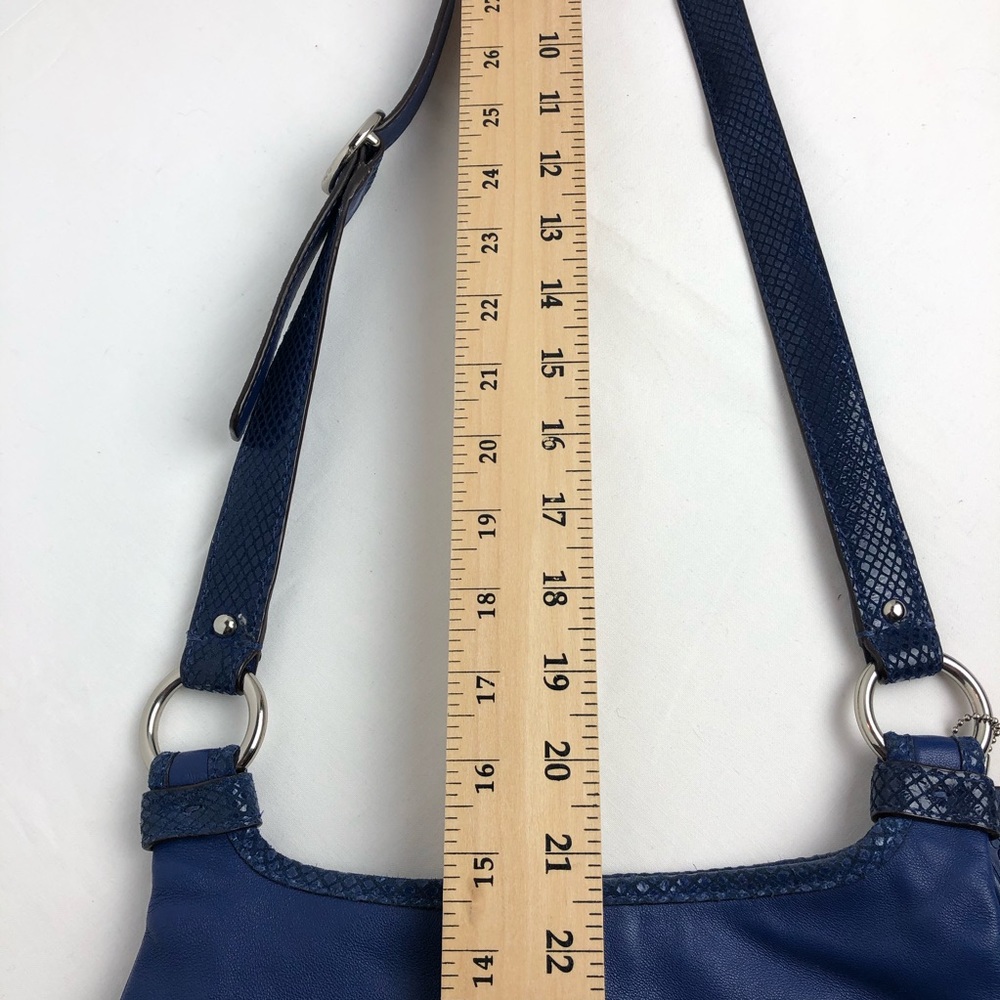 Coach Leather Purse, Blue Silver Accents - Picture 13 of 15
